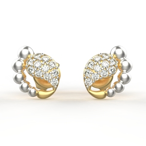 เครื่องประดับ avarta 18K hallmarked Gold ได้รับการรับรองต่างหูเพชร - Product Image 2