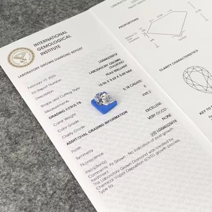 1CT ตัดลูกแพร์เพชรแบบหลวมได้รับการรับรองจาก IGI 1.5ct 3.0ct 4.0ct 5.0ct HPHT CVD - Product Image 6