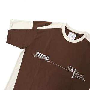 Mejor Venta de verano de calidad superior personalizado Unisex contraste de color suelto al aire libre de algodón cuello redondo verano camisas de los hombres - Product Image 5