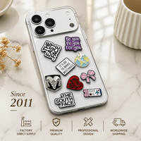 Autocollant de téléphone personnalisé en alliage de zinc de qualité supérieure - Badge métallique 3D personnalisé depuis 2011