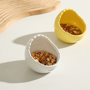 Ceramic Bird Feeding Bowl Rounded Shape Small Pet Food Dish <b>Parrot</b> Finch Reptile <b>Cage</b> Feeder Non-Slip Waterproof - Product Image 3