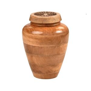 Large Decorative <b>Wooden</b> Cremation <b>Urn</b> <b>for</b> Human <b>Ashes</b> and Funeral Supplies Classic Design <b>Urn</b> Available at Low Price from India - Product Image 3
