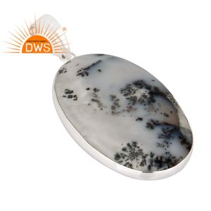 Trendy Selling Sterling Silver Natural Dendrite <b>Opal</b> Gemstone Pendant Custom Jewelry Manufacturer - Product Image 2