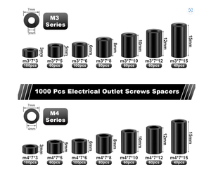 Круглые шайбы Nylon66 хорошего качества, 4 мм, 6,5-7 мм, длина 2-30 мм, не резьбовые пластиковые прокладки, кронштейн - Product Image 3
