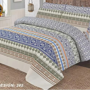 Nueva colección de juego de sábanas de algodón pakistaní algodón en precio al por mayor sábana pakistaní de alta calidad 100% algodón - Product Image 1