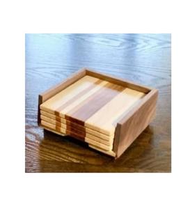 Latest Design ELEGANT DESIGNS <b>Square</b> Wooden Coaster with Holder Superior Quality Eco-Friendly Acceptable Price in India - Product Image 6