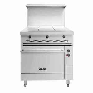 OFERTA PREMIUM: Cocina Eléctrica para Restaurante Vulcan EV36S-3HT240 de 36 Pulgadas con 3 Hornillas y Horno - 240v - Product Image 1