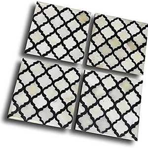 Ensemble de sous-verres classiques écologiques en os pour la maison et la restauration - Product Image 5