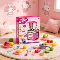 Enfant Puzzle Éducation Drôle Jouer Maison Jouets Maison Chef Cuisinier Alimentaire Ensemble 67PCS Table À Manger Jouets Cuisine Jouets Lumière Sons Pour Enfants