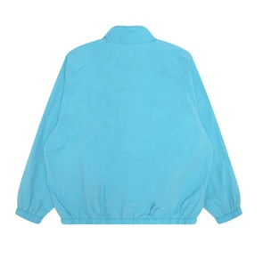 Chaqueta cortavientos de nailon transpirable con cremallera y logotipo personalizado para hombre, ropa deportiva de nailon con retazos de talla grande - Product Image 2