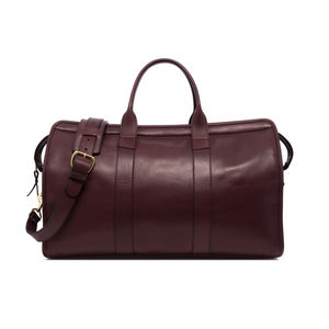 กระเป๋าเดินทางแบบดัฟเฟิลกระเป๋าเดินทางของผู้ชายหนังแท้สีทึบกันน้ำและทนทานสำหรับการขายร้อน - Product Image 1