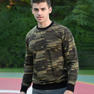 Sudadera de camuflaje de alta calidad Unisex sudaderas con capucha de peso pesado personalizado Vintage bordado adultos impreso desgastado de talla grande OEM - Product Image 5