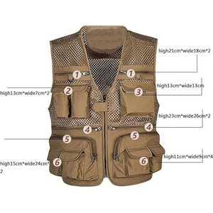 Gilet Cargo pour hommes en plein air, été, travail photo, pêche, safari, gilet dans un style unique et de bonne qualité - Product Image 5