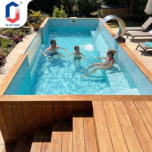 Piscina Elevada de Fibra de Vidrio Personalizada para Exteriores Residenciales con Sistema de Calefacción y Filtrado - Product Image 3