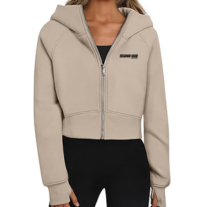 Full Zipper Women's Sweatshirt Lightweight Casual Streetwear <b>Drop</b> Shoulder Figures Breathable Eco-Friendly Hoodies Knitted - Product Image 5