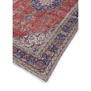 Tapis en laine noué à la main de grande taille, motif médaillon rouge et orange, pour salon, couloir rectangulaire - Pae-2605 - Product Image 2