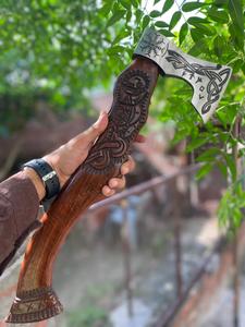 Handmade Carbon Steel Viking Tomahawk Industrial Grade <b>Axe</b> Head for Outdoor Survival and <b>Camping</b> Sharp Hatchet for Chopping - Product Image 4