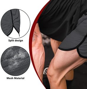 Venta al por mayor de pantalones cortos deportivos para gimnasio con diseño de moda para hombre - Product Image 4