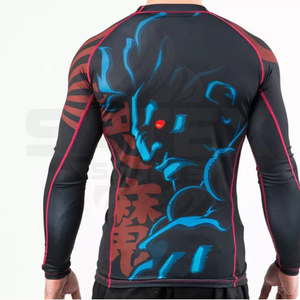 Nouveauté 2026 Rash Guard MMA pour entraînement en salle, couleur unie, en Spandex/Nylon, unisexe, respirant, séchage rapide, UPF50+, en promotion, fabrication usine, économique - Product Image 3