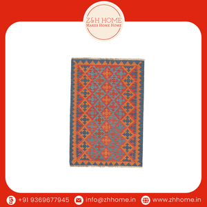 Best-Selling <b>Large</b> Kilim Carpet Pure Wool with Modern Geometric Pattern Classic Traditional Design for Home Decor Prayer Room - Product Image 6