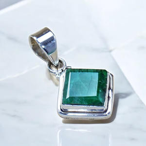 จี้มรกต925จี้เงินสเตอร์ลิงเครื่องประดับราคาขายส่ง - Product Image 2