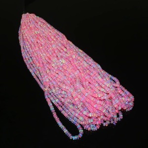 Cuentas de piedras preciosas de ópalo etíope Rosa Natural para hacer joyas, cuentas de piedras preciosas de ópalo Welo llamativas del fabricante 3-5mm 16" - Product Image 4