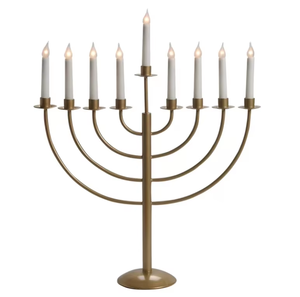 Hanukkah Menorah เชิงเทียนหรูหราทนทานทำจากอลูมิเนียมทำด้วยมือทนความร้อนสำหรับตกแต่งบ้านที่หรูหรา - Product Image 2