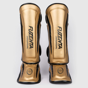 Espinilleras de boxeo personalizadas Almohadillas de empeine para pies MMA Kickboxing Muay Thai Boxing Espinilleras de alta calidad Espinilleras de cuero de vaca real - Product Image 2