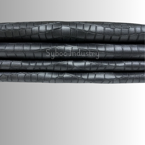 Pieles y pieles de cuero con textura de cocodrilo en relieve pieles de cuero crudo genuino para bolso - Product Image 1