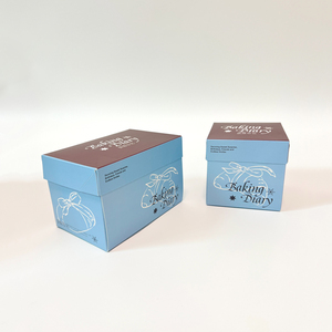 Nouvelle Offre 2025 : Boîte à Gâteau Bleue 8x8x4 Pouces avec Couvercle, Qualité Alimentaire, pour Anniversaires, Mariages, Boulangeries, Emballage Mat Laminé, Gaufrage, Sushi - Product Image 3