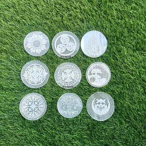 Best Selling Best Quality Round <b>Selenite</b> <b>Charging</b> <b>Plate</b> Healing Crystal <b>Selenite</b> Stone for Sale - Product Image 4