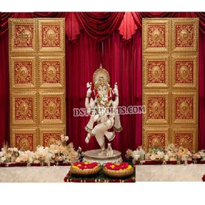 พระพิฆเนศสำหรับงานแต่งงานแบบดั้งเดิมของอินเดียใต้อุปกรณ์ตกแต่งเวทีทำจากเส้นใยอุปกรณ์ประกอบฉากตกแต่ง - Product Image 1