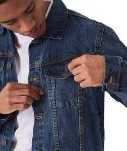 100% chaquetas de mezclilla de algodón hombres/mujeres Vintage invierno Formal Casual Color sólido a prueba de viento bolsillos ecológicos finos de alta calidad - Product Image 3