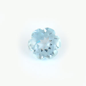 Vente en gros 10MM naturel bleu ciel topaze forme de fleur pierres précieuses en vrac pour la fabrication de bijoux pour bagues et pendentifs - Product Image 1
