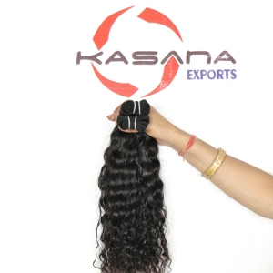 Fabrication brute de cheveux indiens noirs pour femmes, machine à double trame, traitement des vagues profondes, cuticules à vague profonde, cheveux humains alignés - Product Image 5