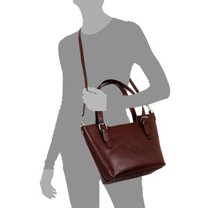 Sac fourre-tout Arezzo pour femmes. Tampon en cuir véritable. 37x10x25cm. Fabriqué en Italie. - Product Image 5