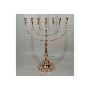 Centro de mesa de Decoración de cumpleaños, soporte de vela Menorah, calidad superior, 7 brazos, portavelas judío de Color dorado - Product Image 6