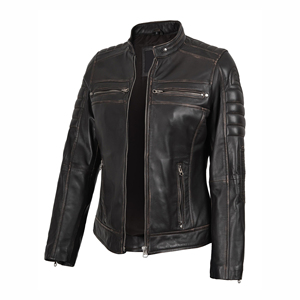 Blouson en cuir pour femmes pour moto, vêtements imperméables, blouson en cuir pour femmes pour course automobile, à vendre - Product Image 4