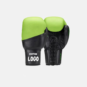 ถุงมือชกมวยทำจากหนังสองสีใส่ได้ทั้งชายและหญิงชุดฝึกต่อสู้กีฬา - Product Image 1
