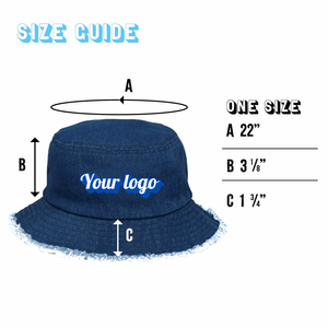 Sombreros de Pescador de Algodón Multicolores con Ala Ancha, Personalizados, Estilo Desgastado, de Mezclilla, Plegables, para Exteriores, Unisex - Product Image 5