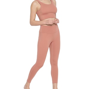Nuevo conjunto de yoga sin mangas de la mejor calidad para mujeres y ropa deportiva Ropa de verano Ropa de gimnasio Conjunto de Yoga de cintura alta - Product Image 4