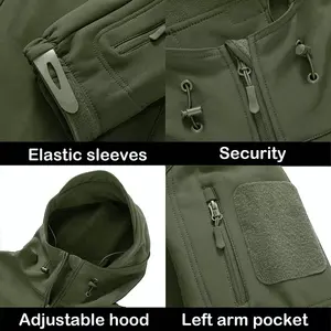 แจ็คเก็ตบุขนแกะแบบปิดซิปกันลมกันน้ำได้สำหรับฤดูใบไม้ร่วง - Product Image 6