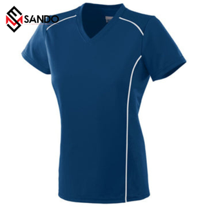 เสื้อยืดกีฬาไนลอนสำหรับทุกเพศเสื้อยืดแขนสั้นคอสำหรับเล่นยิมยิมยิมแบบสลิมฟิตสำหรับผู้หญิงสำหรับกีฬากลางแจ้งผดผื่นยาม - Product Image 3