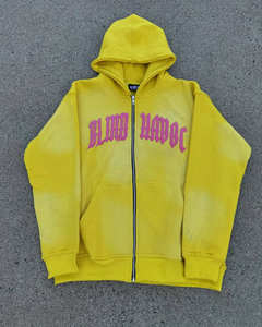 Survêtement de sororité grecque, ensemble de sweat à capuche et pantalon de survêtement personnalisé, tenue Streetwear à la mode jaune, vêtements de sport décontractés pour femmes et hommes - Product Image 2