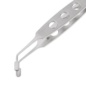 Pinzas de pestañas de acero inoxidable al por mayor con logotipo personalizado 45 75 90 grados Nano agarre pinzas de extensión manuales - Product Image 4