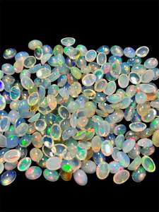 Piedras preciosas de cabujón de ópalo etíope 6x8mm corte ovalado blanco pedido mínimo 100 quilates piedras preciosas sueltas naturales - Product Image 5