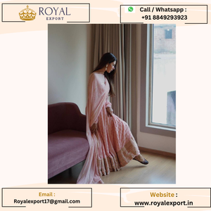 Diseñador estilo Bollywood Georgette con Secuencia nuevo producto Anarakli lanzado por Royal Export - Product Image 5