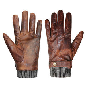 Gants en cuir d'hiver très vendus Vie quotidienne Gants en cuir de mouton véritable doux Offre d'usine Prix bas - Product Image 2