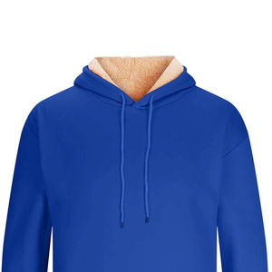 เสื้อฮู้ดผ้าฟลีซแบบปกติ 100% ผ้าฝ้ายบุด้านใน เสื้อฮู้ดผู้ชายทันสมัย เสื้อสเวตเชิ้ตเปล่าสุดหรู - Product Image 3