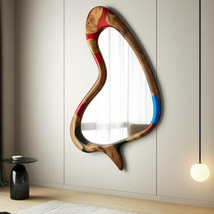 Marco de Espejo de Pared de Madera y Resina de Primera Calidad, Fabricación OEM, para Decoración de Sala de Estar Moderna, con Acabado Elegante - Product Image 4